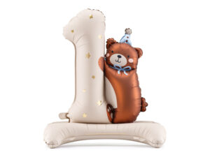 Balon foliowy Cyfra 1 z Misiem