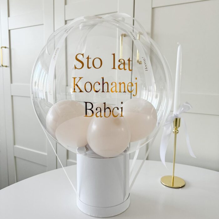 balon na dzien babci w pudelku