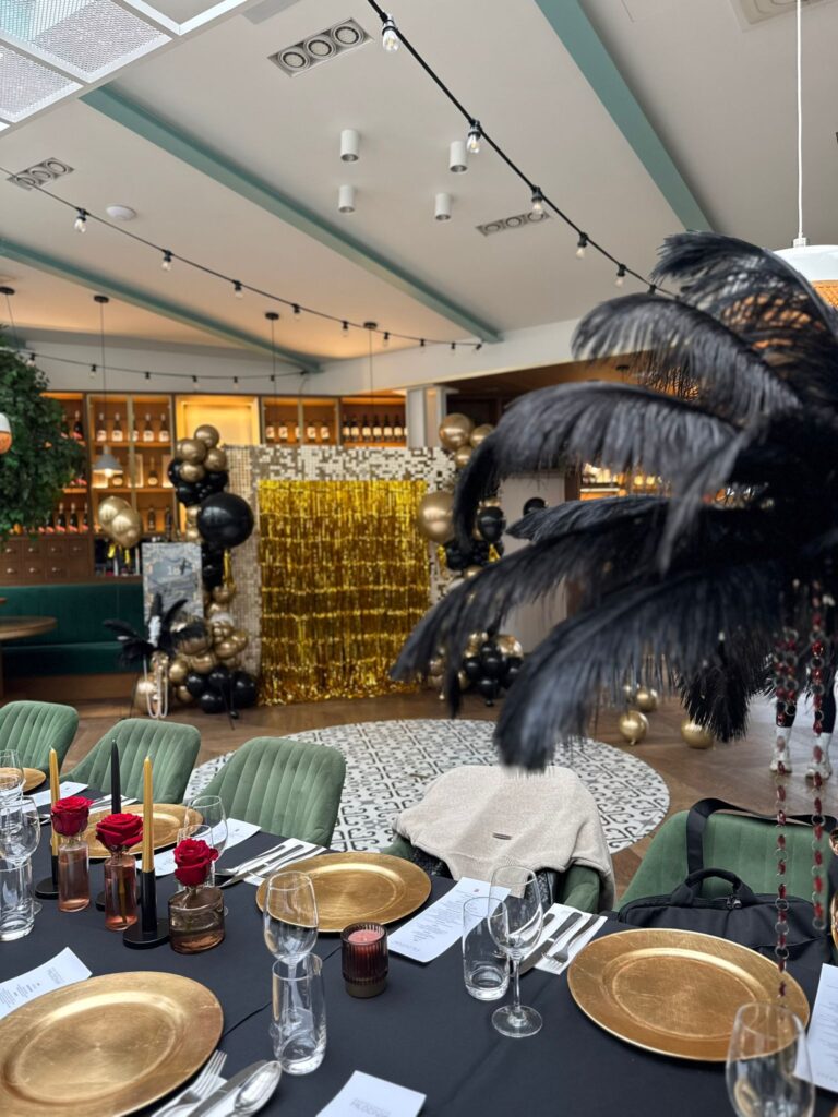 dekoracja na 18 w stylu gatsby